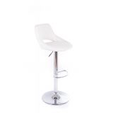 Barová stolička G21 Aletra koženková, prošívaná white